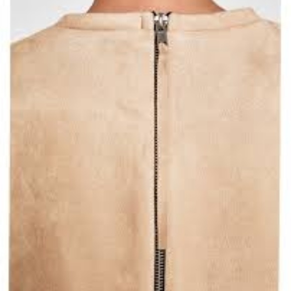 FAUX SUEDE TOP WITH ZIP ZARA - Picture 2 of 4